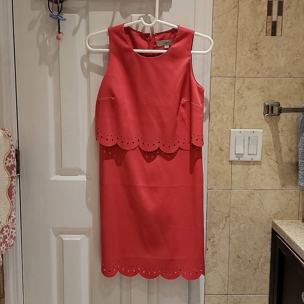 Loft 0P hot pink dress